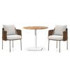 Mesa e Cadeira de Exterior Nórdicas Pátio Lazer Jardim de Vila Exterior Varanda Exterior Hotel Rattan Teca Combinação de Cadeiras de Jantar