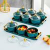Plato de Frutas Plato de Bocadillos Nuevo 2024 Caja de Almacenamiento con Compartimentos para Bocadillos Sala de Estar Hogar Plástico Té Bocadillo Bocadillo Plato de Frutas Secas