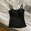 Foto Real de Roupa Sexy de Verão Camisole Básica Sem Mangas com Bojo e Costas Bonitas Top Curto para Mulheres