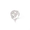 Aliexpress Wholesale Transfronterizo Estilo Hip-Hop Europeo y Americano Anillo de Cobre Chapado en Oro Personalizado con Circonita Microincrustada Joyería Fabricante