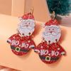 Accesorios Navideños Europeos y Americanos 2024 Nuevos Pendientes de Árbol de Navidad Personalizados Coloridos Pendientes de Fieltro DIY Accesorios Transfronterizos