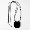 Collar de Bolso de Gamuza con Diseño de Media Luna, Colgante Exquisito, Versátil para Combinar con Suéteres