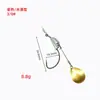 Anzuelo de Manivela con Cabeza de Plomo y Gancho Único con Lentejuela White Egret Spring Lock 8.8g Anzuelo con Cabeza de Plomo para Pesca con Señuelo Pesca en el Mar
