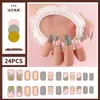 Unhas Curtas Usáveis, Estilo Popular, Clareamento, Suave e Puro, Arte de Unhas, Unhas Postiças, Adesivos Usáveis