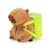 Caja de pañuelos para coche Kapibala, bote de basura con dibujos animados, lindo reposabrazos de peluche para coche, cubo de almacenamiento de cartón
