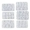Moldes de Silicona para Pendientes de Animales de Resina de Cristal DIY: Moldes de Colgante de Gato, Oso Violento, Cachorro, Insecto
