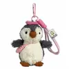 Lindo Pingüino Cacahuete Llavero Colgante para Bolso Decoración de Llaves de Coche Muñeco de Peluche Dibujos Animados Regalo Creativo
