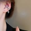 Ear Cuff Asimétrico Minimalista de Zirconia con Forma de Estrella Sin Perforación Estilo Europeo y Americano Nicho de Lujo Ligero Pendientes de Gama Alta para Mujeres