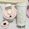 Taza de café explosiva Suzuki Orchid de acero inoxidable 316 con tapa para sorber, taza para coche, taza de regalo, taza térmica fuente femenina