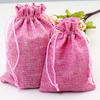 Bolsas de Linho Marrom Direto do Fabricante, Bolsas de Algodão e Linho, Saquinhos de Armazenamento com Cordão para DIY, Bolsas para Embalagem de Joias