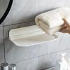 Prateleira Dobrável para Armazenamento de Vaso Sanitário de Banheiro Bandeja para Suprimentos de Banheiro Prateleira para Suprimentos de Cozinha Base Fixada na Parede Suporte de Chassi