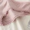 416 Braguitas de Encaje para Mujer Transfronterizas Algodón Puro Entrepierna Antibacteriana Estilo Joven Transpirables Sin Costuras Braguitas Triángulo