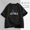 Camiseta feminina branca de manga curta, nova roupa feminina de corte solto, top moderno chique de verão, camiseta feminina de nicho com gola redonda