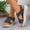 Sapatos Casuais Europeus e Americanos Cruzados com Strass, Tamanho Grande, Novo Modelo de Verão 2026, Sandálias Femininas, Sola Grossa, Atacado Tamanho Grande