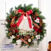 2026 Nova Decoração de Natal para Sala de Estar Guirlanda Pendurada na Porta Presente Arranjo de Decoração de Parede Guirlanda de Natal