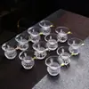 Colador de té al por mayor, filtro de té de vidrio transparente, colador de hojas de té, malla filtrante, filtro, accesorios para juego de té Kung Fu