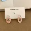 Personalidad Única, Estilo Dulce, Pendientes Geométricos con Goteo de Aceite para Mujer, Diseño de Nicho, Gama Alta, Lujo Ligero, Joyería Versátil para Orejas