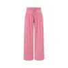 Estilo puramente seductor, escote corazón fruncido tridimensional, camiseta corta de manga corta + pantalones anchos holgados con caída natural, conjunto para mujer