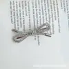 Pasador Simple Versátil Diamante Brillante Lazo Cuerda para el Cabello Pinza Lateral Pinza para el Flequillo Accesorios Elegantes Versátiles para el Cabello para Mujeres