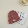 Chapéu de Lã Ins Coreano para Crianças Estilo Outono e Inverno Laço Proteção de Orelha de Tricô para Bebê Chapéu de Lã para Meninas Chapéu para o Frio