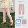 [7A Antibacteriano] Leggings Infantis Outono Renda Francesa Roupa Infantil Estilo Outono Calças de Bebê Bordadas Algodão Puro Calças Compridas Infantis