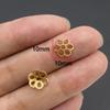 Accesorios de joyería de aleación DIY pétalos huecos soporte de flores cuentas espaciadoras para pulsera cuentas de posicionamiento material de capullo de flor V149