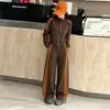 Conjunto Casual para Meninas Outono 2026 Novo Estilo Estilo Coreano Primavera/Outono Jaqueta com Gola Alta Outono Calça Esportiva de Pernas Largas