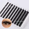 Popular Transfronteiriço Natural Espesso Curvado em D Conjunto de Extensão de Cílios Postiços DIY Segmentado Enxerto Cacho Único Cabelo Fofo Cacheado