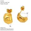 Pendientes de estilo ins europeo y americano, pequeños, frescos, con forma de corazón, geométricos, de temperamento, para mujer, versátiles, de acero de titanio, sin decoloración, venta al por mayor de joyería
