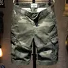 Shorts Cargo Camuflados para Hombre Verano 2024 Sueltos Casuales de Marca de Moda de 5 Puntos Pantalones de Longitud Media Pantalones Multibolsillos