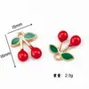 Accesorios de Aleación de Cereza Tridimensional con Goteo de Aceite Accesorios para Manualidades Accesorios Llavero Colgante para Bolso Material Colgante para Pendientes