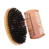 Kit de Aparo e Cuidados com a Barba em Estoque Transfronteiriço, Tesoura para Barba, Escova para Barba, Bolsa de Linho, Kit para Barba