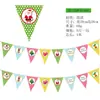 Decoraciones Navideñas Banderas Navideñas Banderas Colgantes Banners Festivos Decoraciones para Fiestas Guirnalda Navideña de Papel de Dibujos Animados Banderines