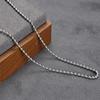Collar de cuentas redondas para hombres y mujeres Retro europeo y americano simple Cadena suéter versátil con cadena Cadena simple desnuda Suministro directo de fábrica al por mayor