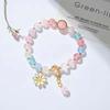 Pulsera de Cristal Color Caramelo Margarita Mejor Amiga de Chica Femenina Pulsera Versátil Color Jalea Día de San Valentín Bienestar en Vivo