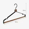 Cabide de Madeira de Faia com Ombros Largos, Cabide de Ferro-Madeira Minimalista Nórdico Preto e Branco Não Marca Roupas, Suporte de Calças para Guarda-Roupa Doméstico, Cabide Grande para Casacos