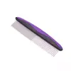 Peine para mascotas para gatos y perros, herramienta universal para eliminar el pelo suelto, peine de aguja desenredante y eliminador de ácaros de dientes finos de acero inoxidable, suministros para gatos