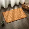 Alfombra de Piso Pequeña de Terciopelo de Coral Piedra, Absorbente de Agua, Antideslizante, Felpudo para Baño, Alfombra de Puerta de Baño, Amazon Transfronterizo