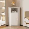 Mueble de Esquina, Mueble de Esquina para Pared, Mueble de Almacenamiento de Sala de Estar Montado en Pared, Aparador, Mueble de Almacenamiento, Cómoda de Noche para Dormitorio, Mueble Triangular de Esquina