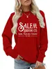 Sudadera de Otoño para Mujer Salim Estampado de Escoba Pullover Holgada Cuello Redondo Manga Larga Sudadera Casual 10