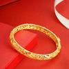 Pulseira oca de ouro areia do Vietnã feminina oca estilo nacional pulseira esculpida joias acessórios de alto senso vendas diretas da fábrica por atacado