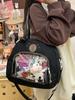 Bolsa de comida ligera pequeña estilo japonés, bolsa de mijo, bolsa de dolor linda, bolsa de hombro de oso linda simple casual, bolsa cruzada para estudiante