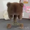 Gorro Peludo Estilo Lei Feng para Niñas Invierno Cálido Lindo con Orejas de Oso Cubre Rostro Pequeño para Ciclismo Frío del Noreste