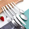 Exportar Juego de Vajilla Accesible de Lujo Estilo Occidental, Cuchara de Mesa de Acero Inoxidable Brillante para Hotel de Alta Gama, Cuchara para Comer, Cuchillo y Tenedor para Bistec