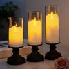 Luzes de Velas Eletrônicas de LED Mais Vendidas da Amazon, Castiçais Estilo Europeu para Concertos à Luz de Velas, Adereços de Decoração de Ambiente de Mesa