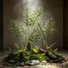 Plantas verdes artificiales, helecho cabeza de mono, helecho dorado, helecho estilo Zen, plantas verdes para oficina y sala de estar, plantas en maceta de pie, adornos de decoración para entrada