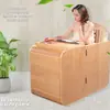 Fabricante Personalizado Cubeta para Baño de Pies de Infrarrojo Lejano de Media Longitud Espectro Cubeta de Madera para Sudoración Familiar Cubeta de Energía para el Hogar Luz de Onda de Almacén Sala Hecho a Medida