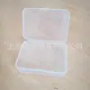 Caja de almacenamiento pequeña cuadrada transparente de plástico PP con tapa abatible integrada, suministro directo del fabricante, disponible en stock para venta al por mayor, se puede imprimir con logotipo