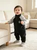 Ropa Coreana para Bebé Otoño Nueva Ropa de Bebé de una Pieza Primavera y Otoño Estilo Occidental Casual Traje de Bebé Junio-Septiembre