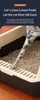Caja de Arena para Gatos Extra Grande Desmontable de Alta Calidad Semi-Cerrada Fácil de Limpiar con Paredes Laterales Altas Hecha de Plástico Duradero